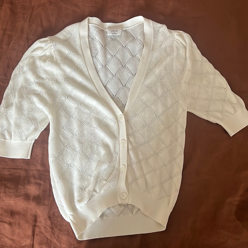 WILFRED WHITE CARDIGAN/BLOUSE